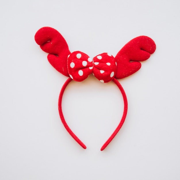 Free photo headband with red antlers