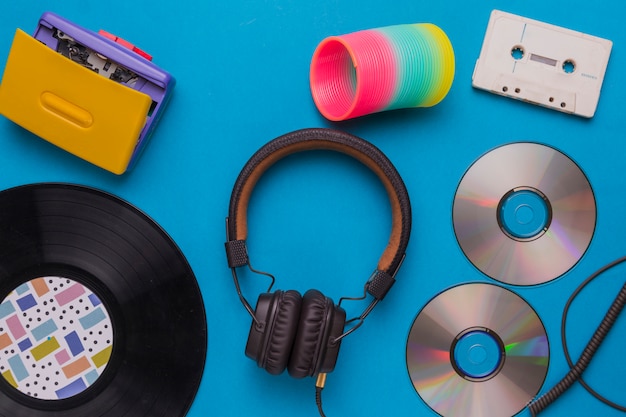 Free photo headphones with cds and music tape