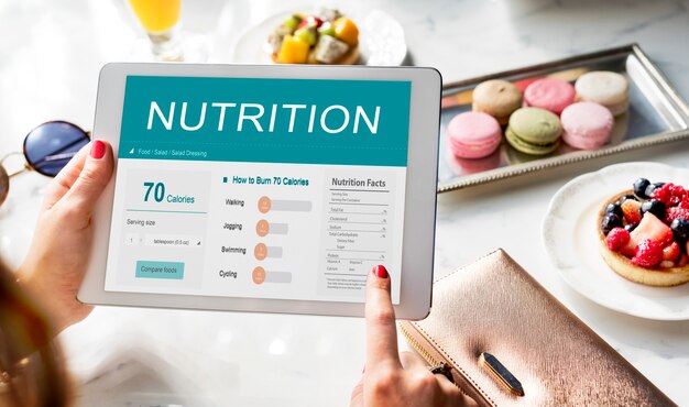 health fitness nutrition monitor wellness concept
