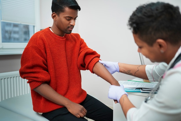 Foto gratuita concetto di assistenza sanitaria in clinica