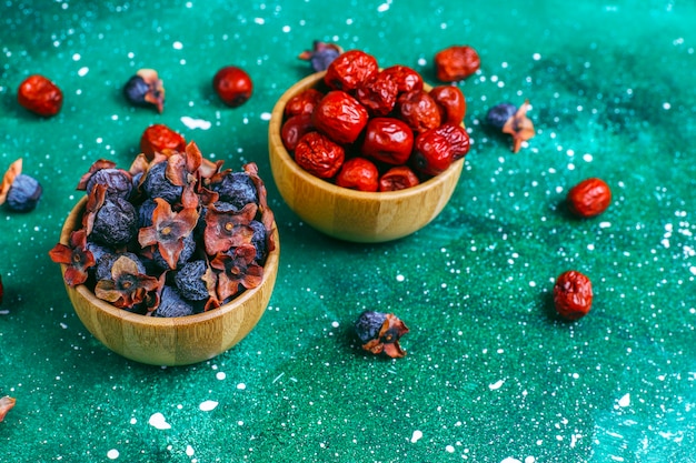 Healthy assortment dry fruits