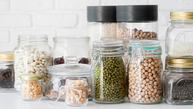 Healthy beans arrangement concept