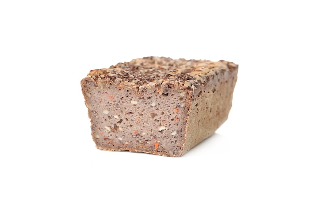 Healthy bread on a white surface