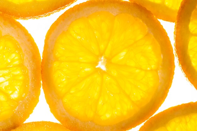 Healthy cut slices of oranges