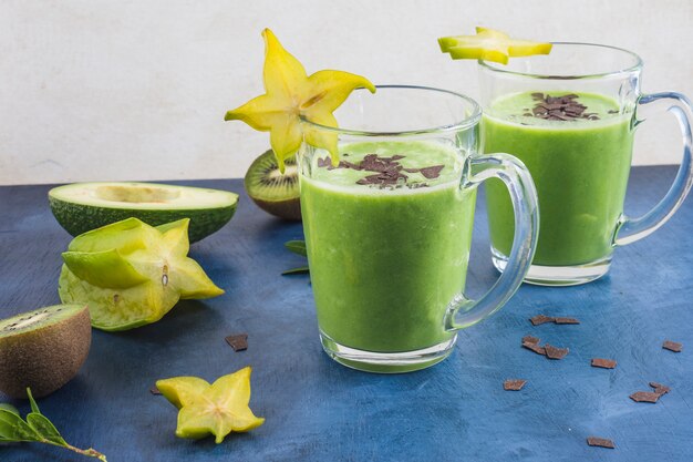 Healthy and delicious green smoothies