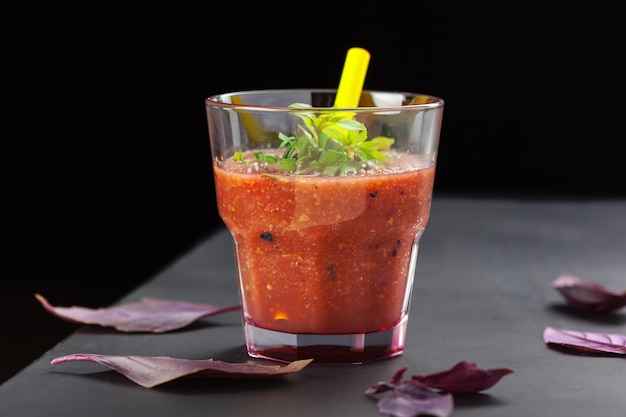 Healthy domestic tomato juice