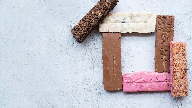 Healthy food composition with protein bars