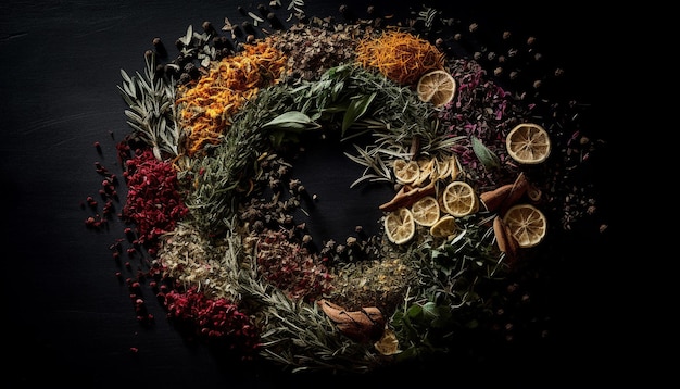Healthy gourmet cooking fresh organic herb seasoning generated by AI