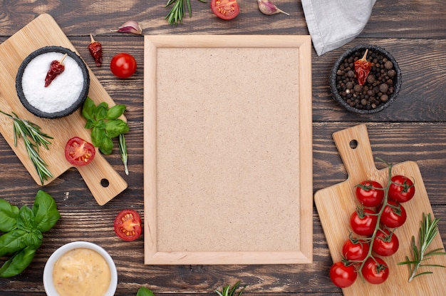 Foto gratuita ingredienti sani per cucinare