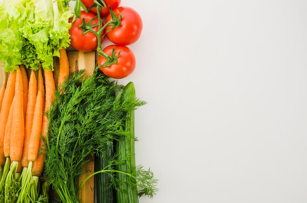 Healthy ingredients included in a salad