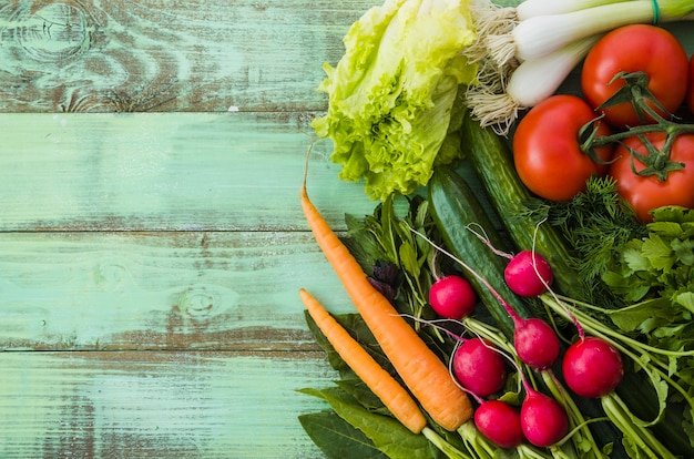 Healthy ingredients included in a salad