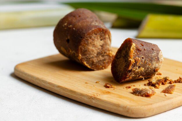 healthy jaggery still life assortment