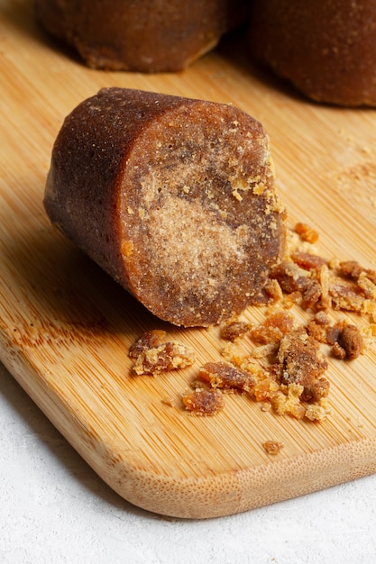 Healthy jaggery still life assortment