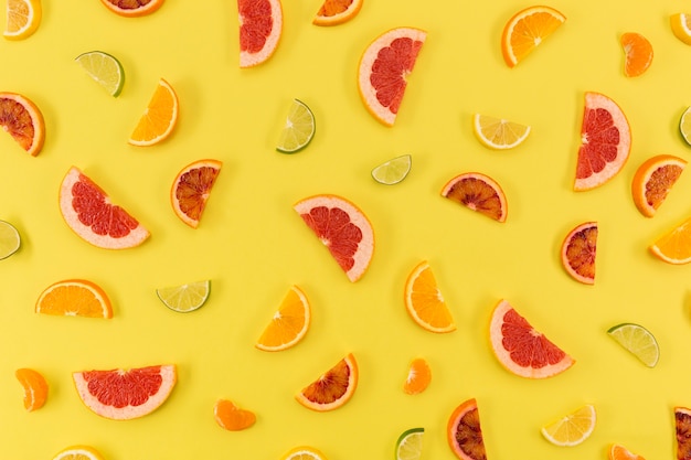 Free photo healthy lifestyle of citrus slices