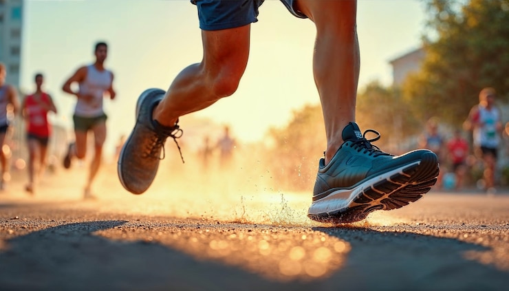 Free Photo healthy lifestyle running outdoors