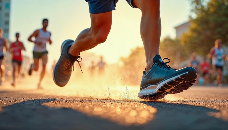 Free Photo healthy lifestyle running outdoors