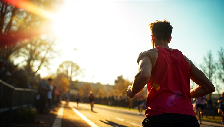 Free Photo healthy lifestyle running outdoors