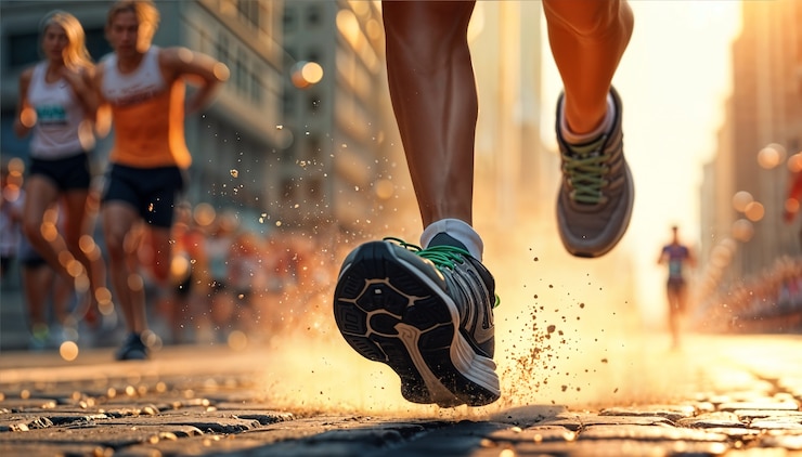 Free Photo healthy lifestyle running outdoors
