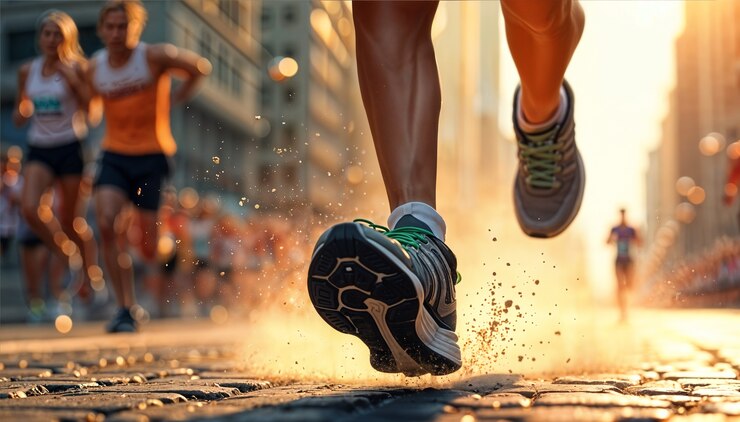 Free Photo healthy lifestyle running outdoors