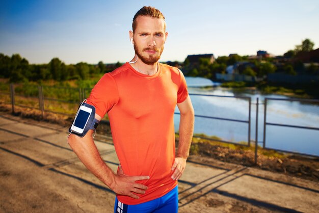 Healthy man running