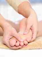 Free photo healthy massage for caucasian foot in spa beauty salon