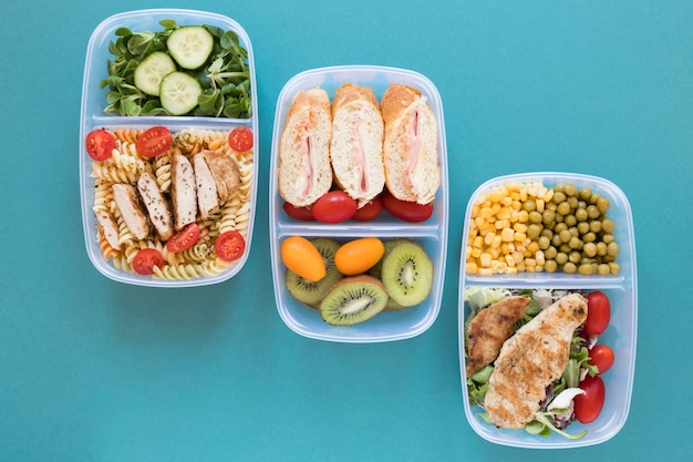 Healthy meal food assortment