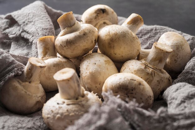Healthy mushrooms arrangement