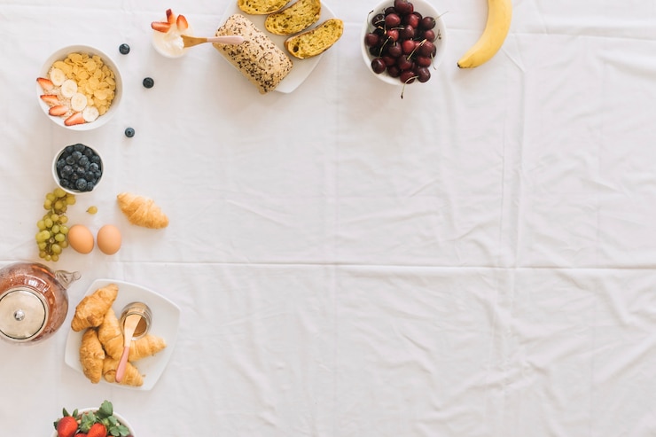 Free Photo healthy smoothie with dryfruits and bird of paradise flower