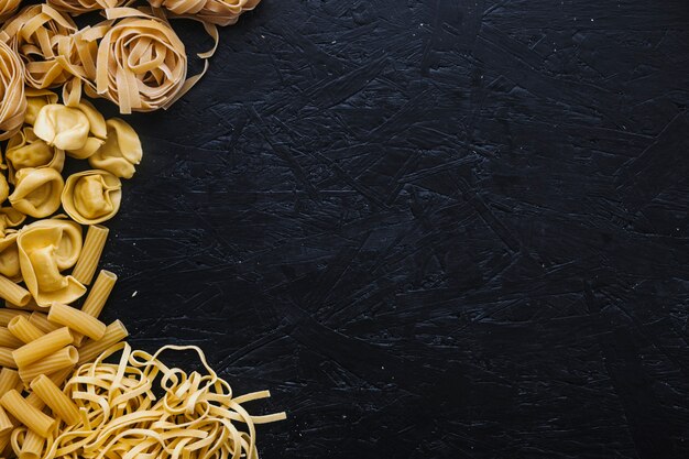 Heap of assorted pasta