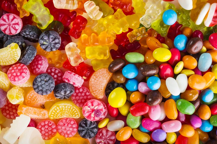 Free Photo heap of bright candies