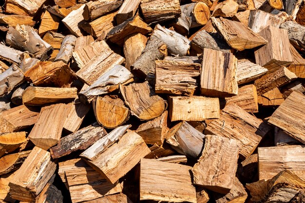 Heap of chopped wood