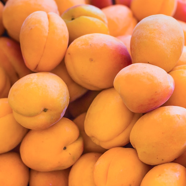 Heap of fresh peaches
