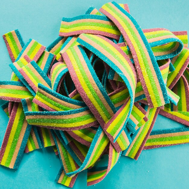 Heap of jelly strips