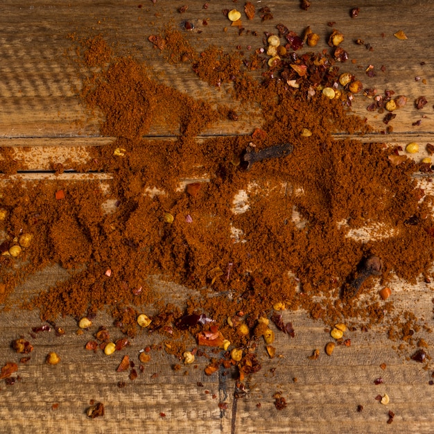 Heap of spilled spice