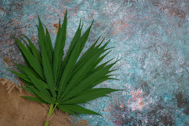 Бесплатное фото Куча листьев марихуаны.