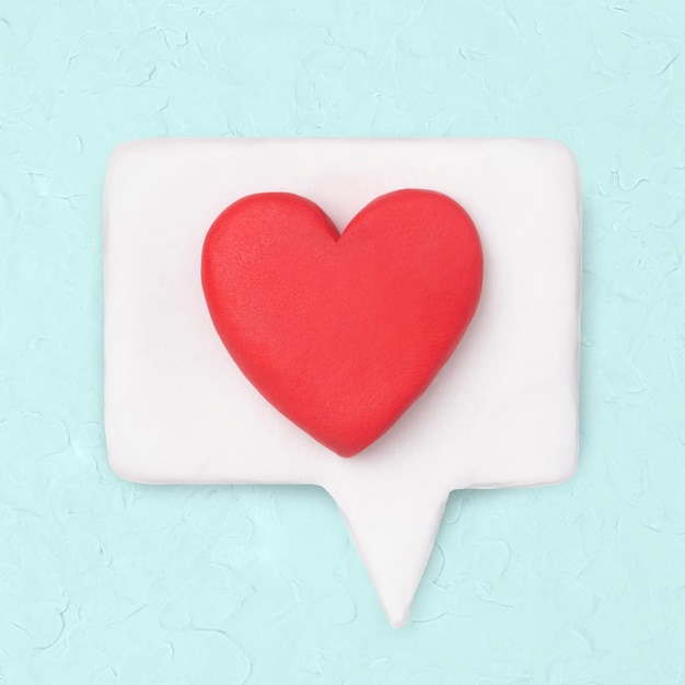 하트 클레이 아이콘 귀여운 수제 마케팅 크리에이 티브 공예 그래픽