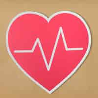 Free photo heart disease medicine cut out icon