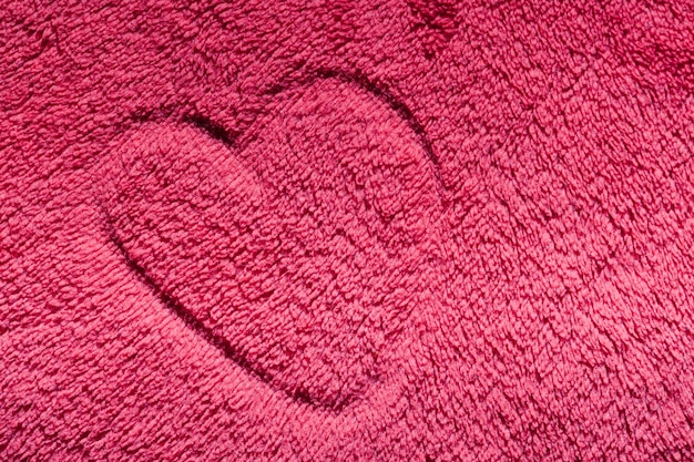 Heart drawn on a carpet