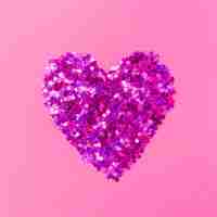 Free photo heart from shiny confetti