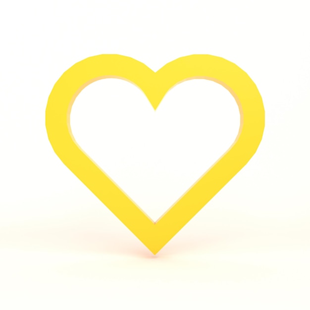 Heart Icon Front Side With White Background