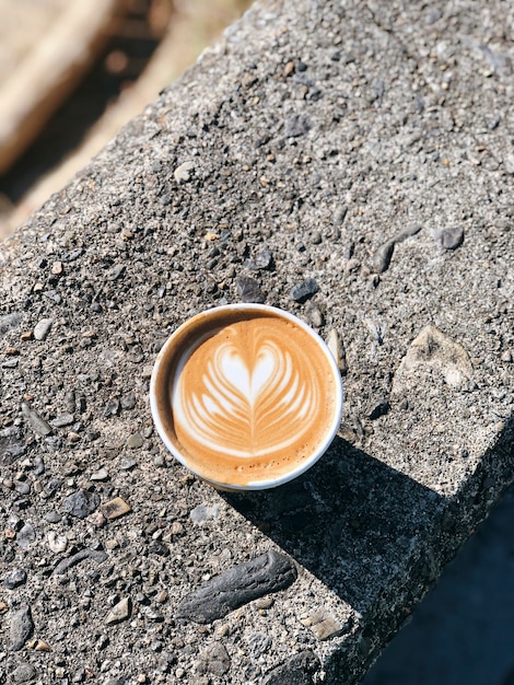 Heart latte art