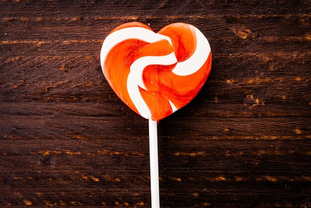 Heart lollipop candy