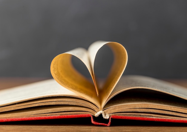 Heart made out of book sheets assortment