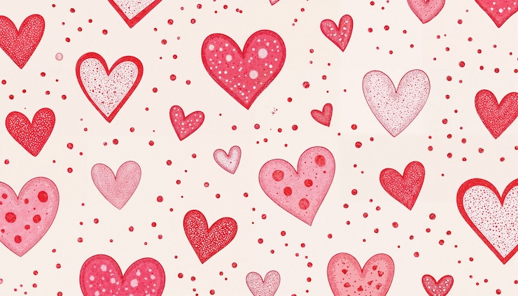 Free Photo heart print illustration