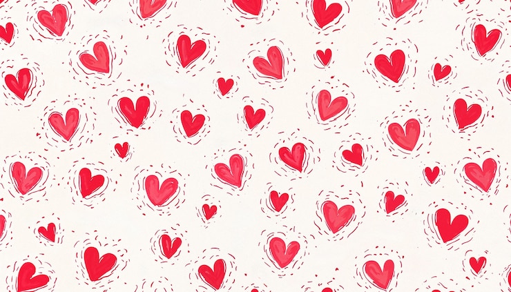 Free Photo heart print illustration