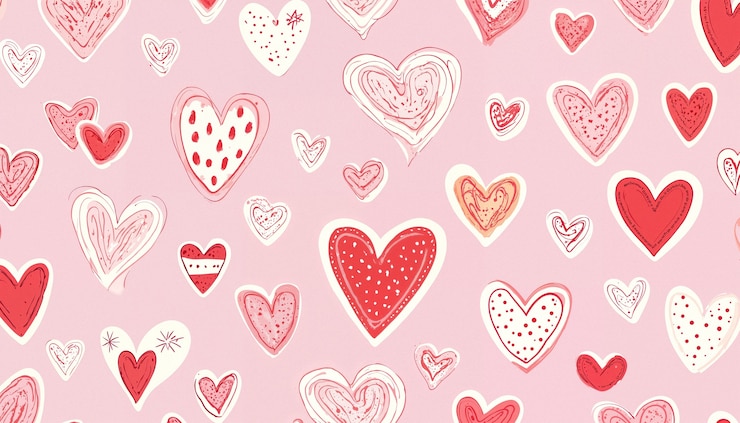 Free Photo heart print illustration