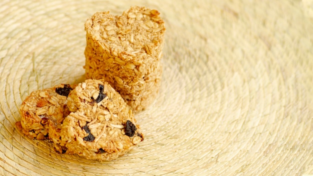 Foto gratuita vista dall'alto di cereali a forma di cuore