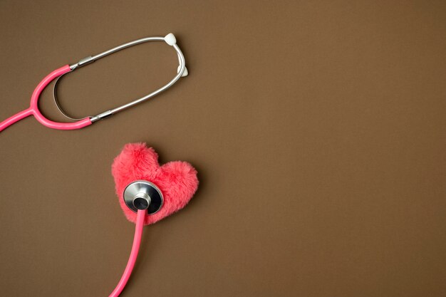 Heart shape and stethoscope for medical subjects