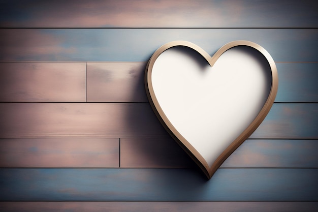 Free photo a heart shape on a wooden wall