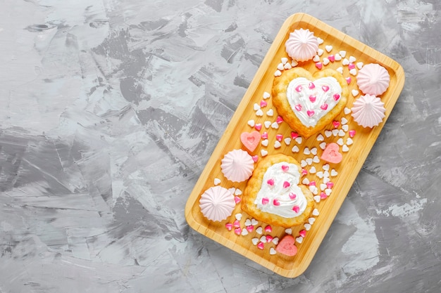 Torte a forma di cuore per san valentino.